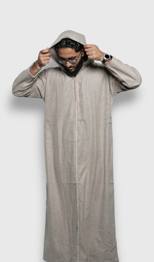 Moroccan Winter Djellaba - Beige