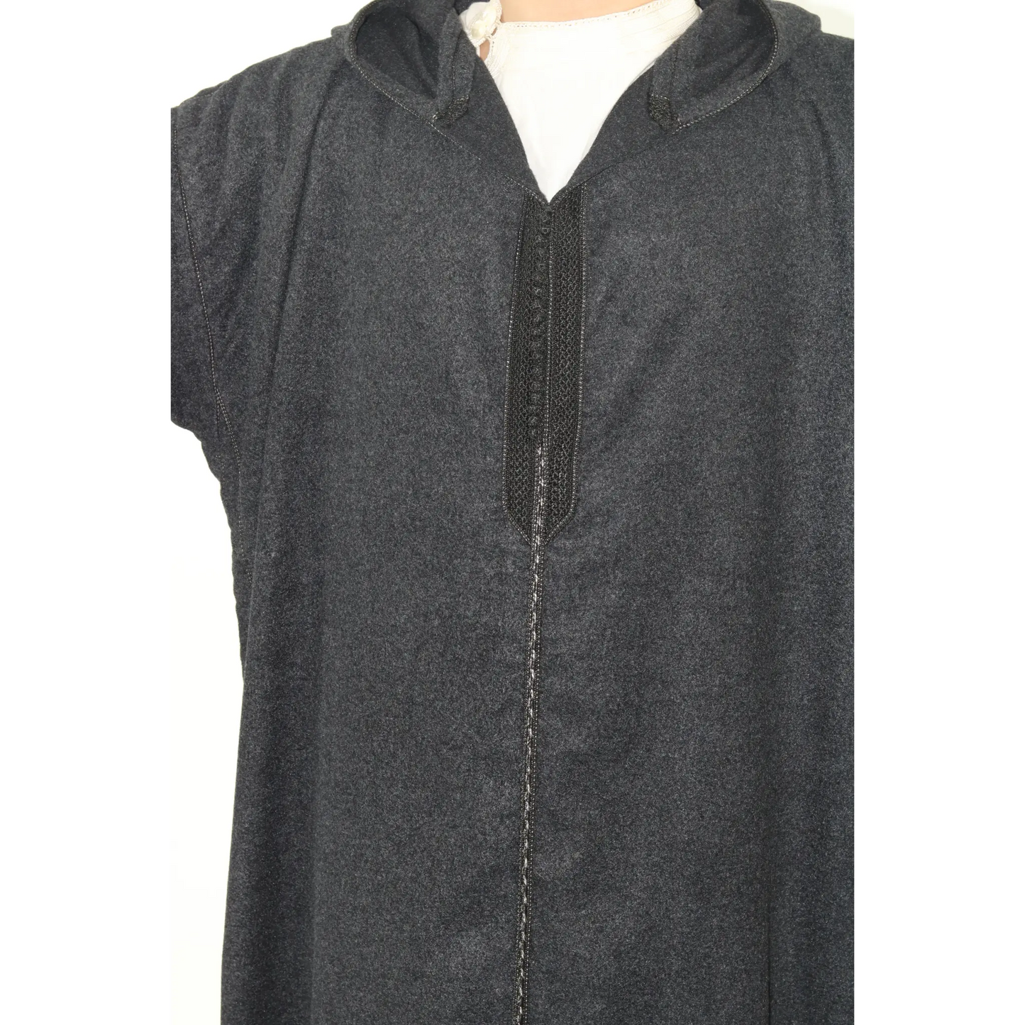 Moroccan Winter Djellaba - Black