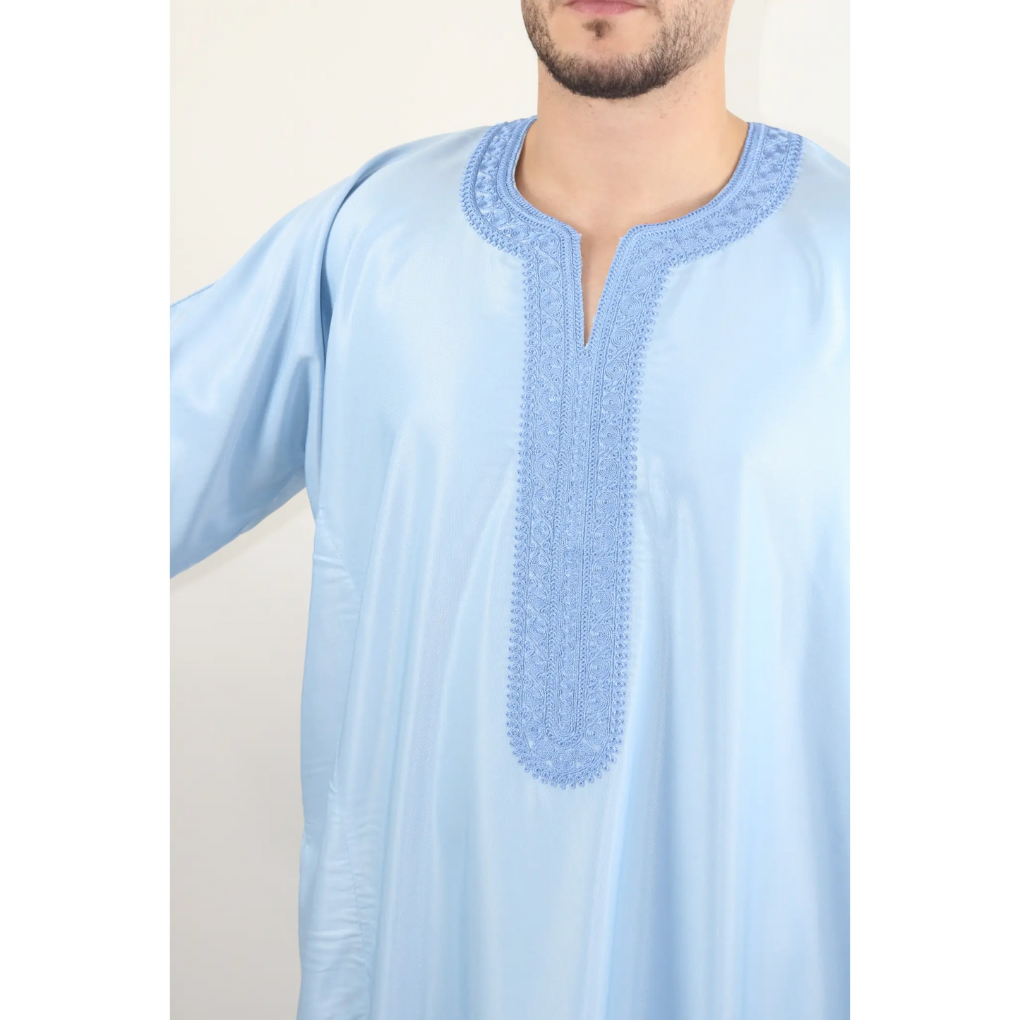 Moroccan Summer Gandoura - Sky Blue