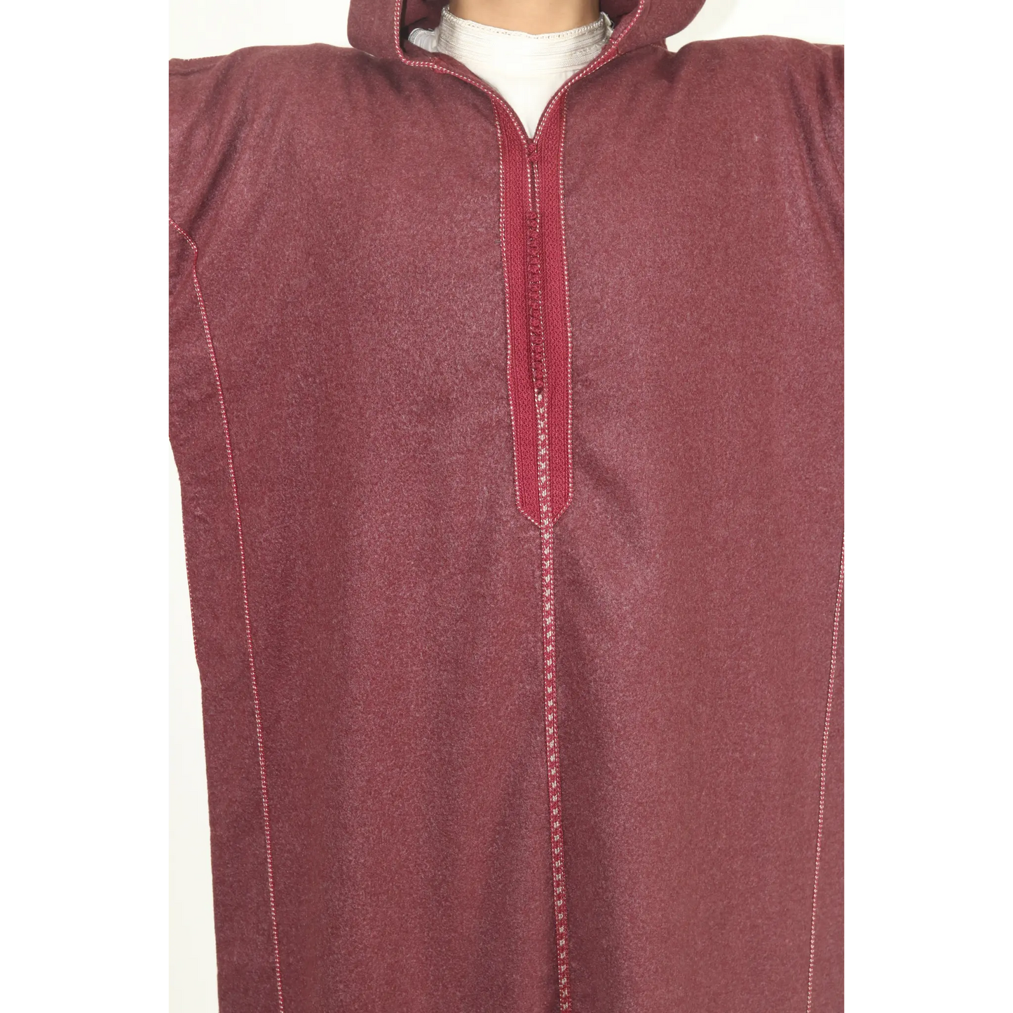 Moroccan Winter Djellaba - Maroon
