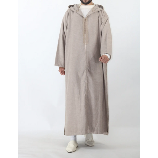 Moroccan Winter Djellaba - Beige