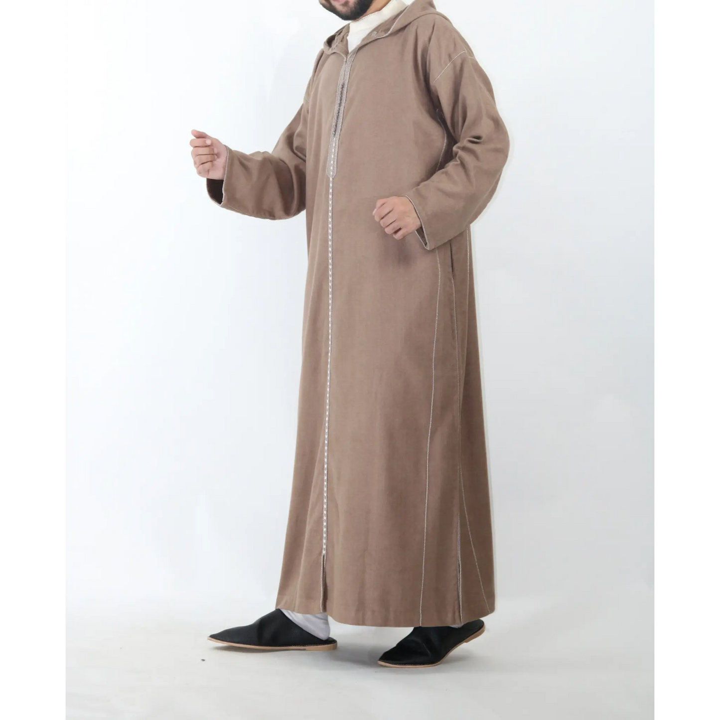 Moroccan Winter Djellaba - Light brown