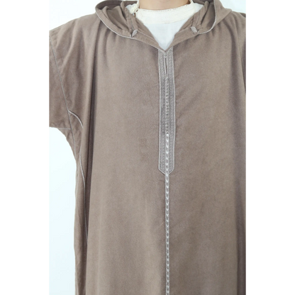 Moroccan Winter Djellaba - Light brown