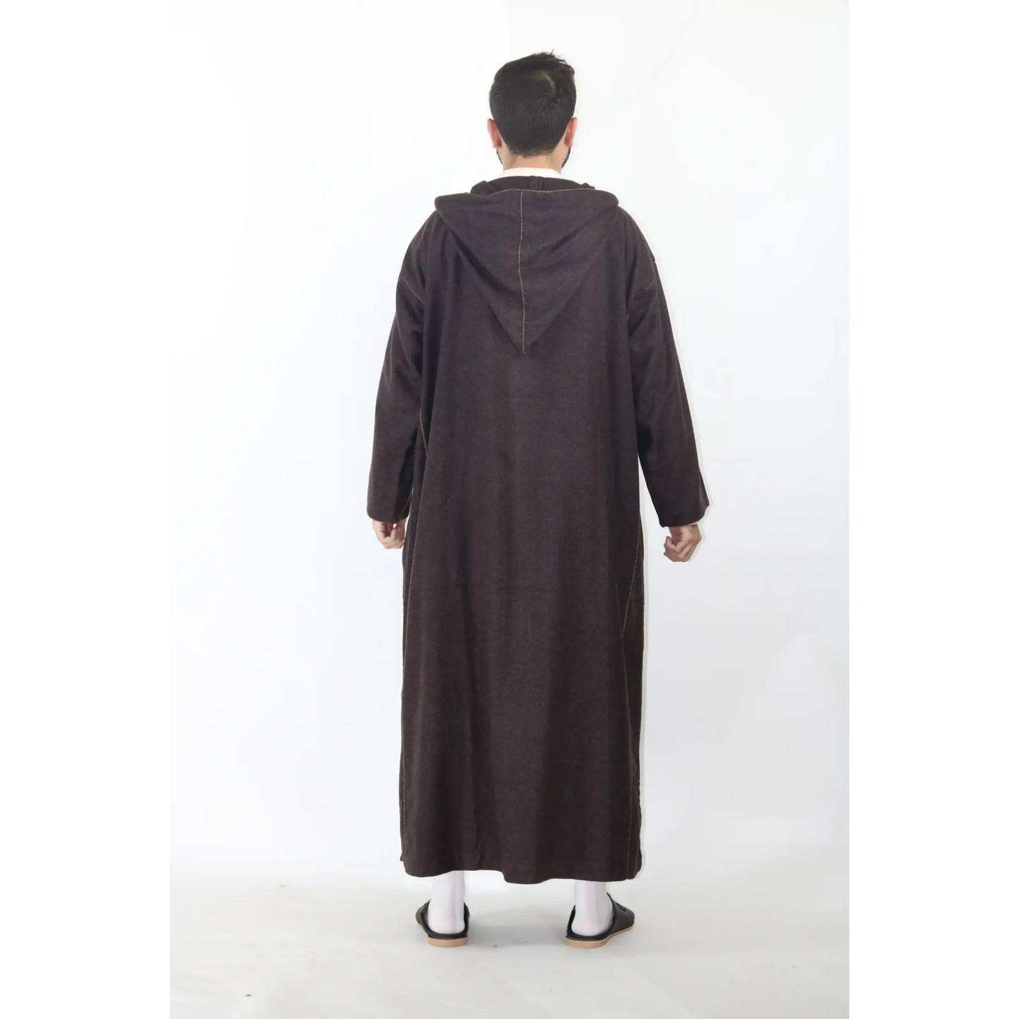 Moroccan Winter Djellaba - Dark Brown