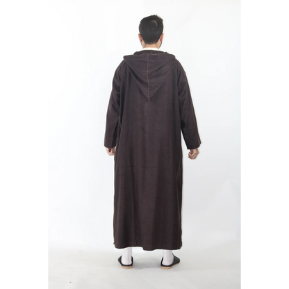 Moroccan Winter Djellaba - Dark Brown