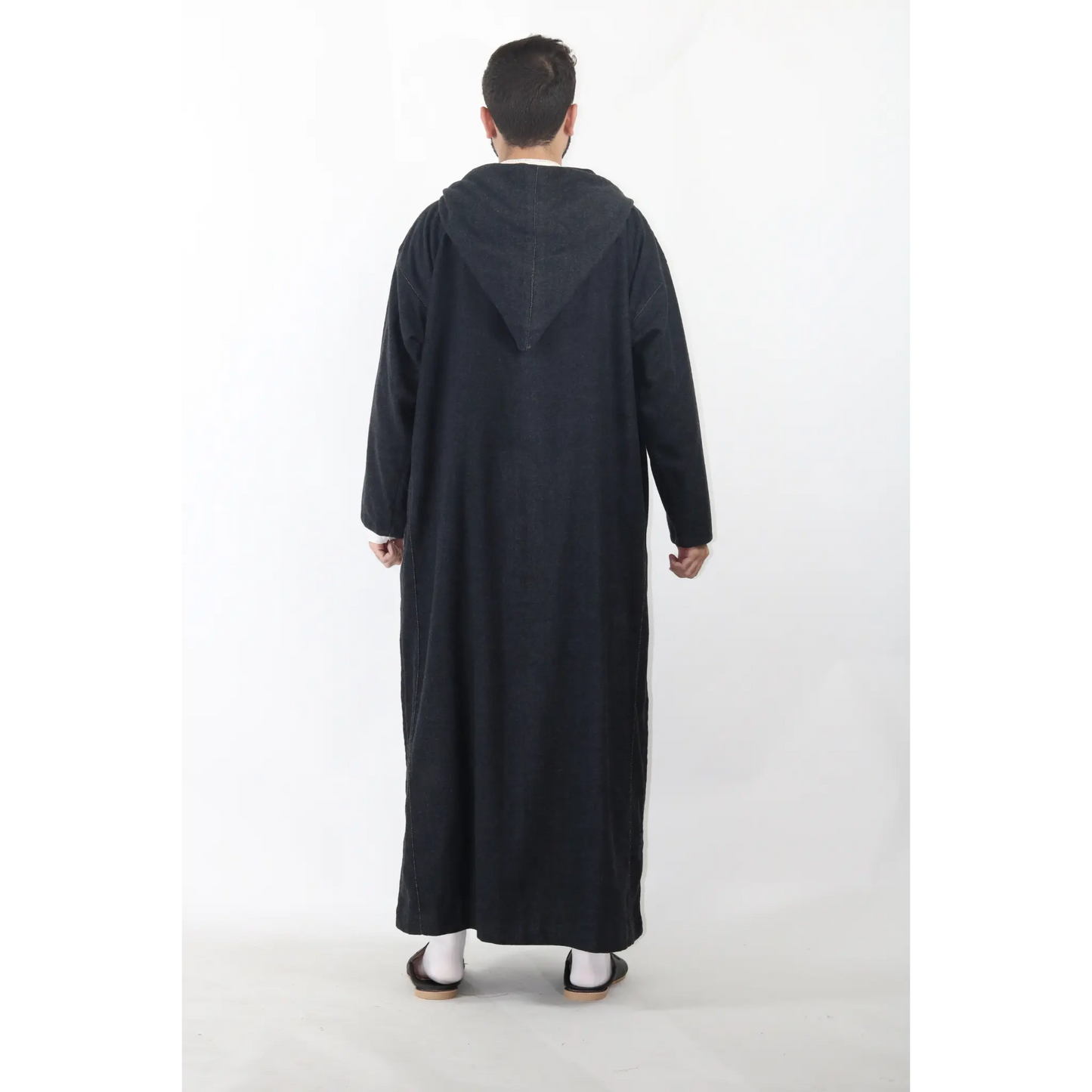 Moroccan Winter Djellaba - Black