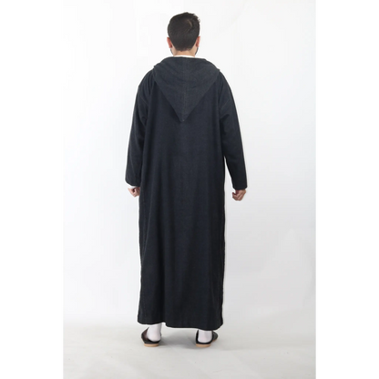 Moroccan Winter Djellaba - Black