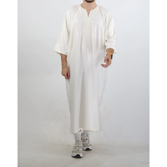 Moroccan Summer Gandoura - White