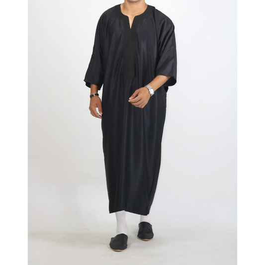 Moroccan Summer Gandoura - Black