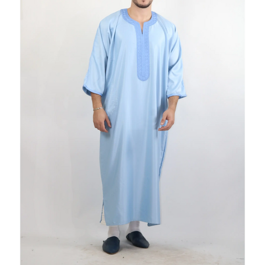 Moroccan Summer Gandoura - Sky Blue