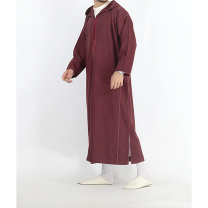 Moroccan Winter Djellaba - Maroon