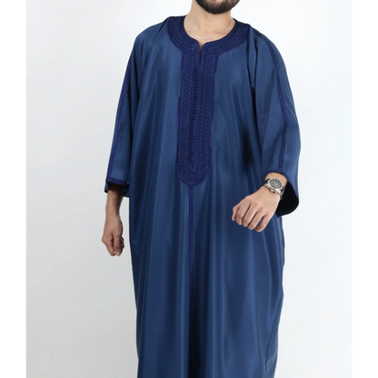 Moroccan Summer Gandoura - Navy Blue